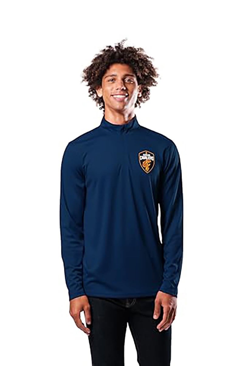 Ultra Game NBA Official Menâ€™s Quarter Zip Long Sleeve Pullover T-Shirt - Unisex, Denver Nuggets, Team Color, X-Large - Image 3